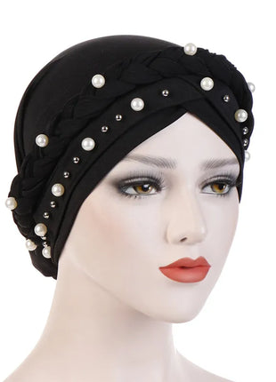 Head Scarf for Muslim Women Solid Cotton Turban Bonnet Hijab Caps White Pearl Inner Hijabs Femme Musulman Arab Wrap Turbantes