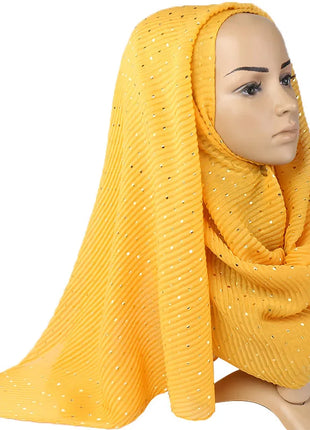 90*200cm muslim crinkle hijab scarf islamic sprinkle gold scarves with hot stamping foulard femme musulman solid shawls