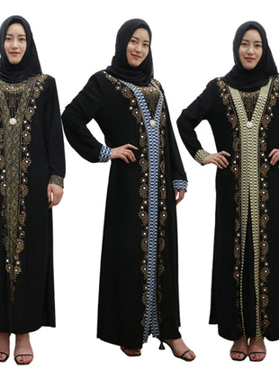 Eid Women Abaya Islam Robe Arab Clothes Hijab Dubai Turkish Indian Kaftan Islamic Ramadan Prayer Dress Muslim Dresses With Hijab