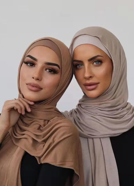 Hot Muslim Fashion Woman Soft Hijabs Scarf Shawl Plain Cotton Jersey Scarves Turban Women Long Shawls Head Wrap Headband Abaya