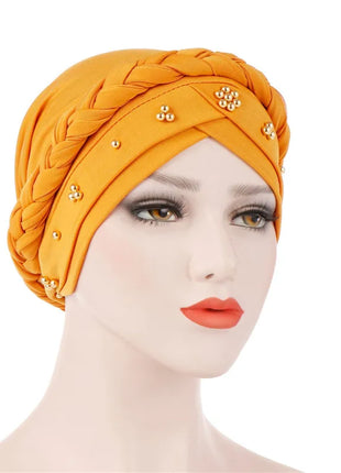 Head Scarf for Muslim Women Solid Cotton Turban Bonnet Hijab Caps White Pearl Inner Hijabs Femme Musulman Arab Wrap Turbantes