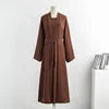 Muslim Sets Open Front Abaya+ Sleeveless Inner Dress with Belt Two Pieces Ramadan Prayer Kaftans Islamic Clothing Muslim Jilbabs