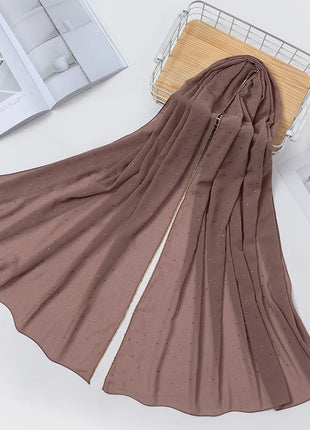 Luxury gold Chiffon Head Scarf solid Soft Long Muslim Scarves For Women Hijab musulman femme Shawl and Wrap foulard islamique
