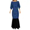 Big People Large Size Papua New Guinea Style Bodycon Fishtail Dress Pacific Design Half Sleeve Mermaid Bridesmaid Dresses