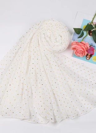 90*200cm muslim crinkle hijab scarf islamic sprinkle gold scarves with hot stamping foulard femme musulman solid shawls