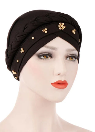 Head Scarf for Muslim Women Solid Cotton Turban Bonnet Hijab Caps White Pearl Inner Hijabs Femme Musulman Arab Wrap Turbantes
