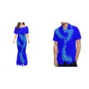 Wholesale Custom Half Shoulder Fishtail Dresses Shawl Mermaid Dress Long Women Evening Dress Match Mens Shirt Couples Clothing