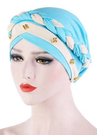 Head Scarf for Muslim Women Solid Cotton Turban Bonnet Hijab Caps White Pearl Inner Hijabs Femme Musulman Arab Wrap Turbantes