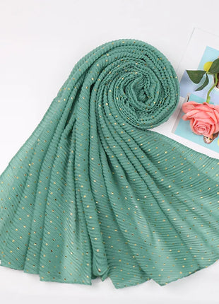90*200cm muslim crinkle hijab scarf islamic sprinkle gold scarves with hot stamping foulard femme musulman solid shawls