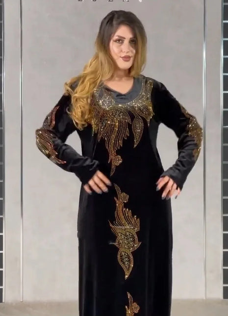 African Dresses for Women Autumn African Women Long Sleeve Plus Size Long Dress Maxi Dress Christmas Robes African Clothes