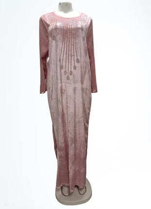 Plus Size Dresses for Women Autumn African Women Long Sleeve V-neck Polyester Long Dress Maxi Dress African Clothes Women