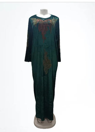 African Dresses for Women Autumn African Women Long Sleeve Plus Size Long Dress Maxi Dress Christmas Robes African Clothes