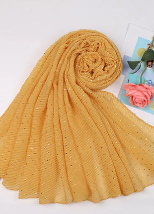 90*200cm muslim crinkle hijab scarf islamic sprinkle gold scarves with hot stamping foulard femme musulman solid shawls