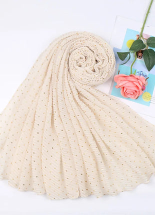 90*200cm muslim crinkle hijab scarf islamic sprinkle gold scarves with hot stamping foulard femme musulman solid shawls