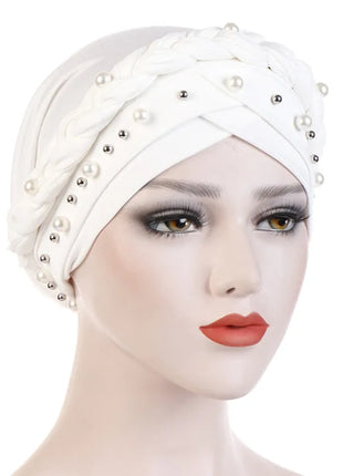 Head Scarf for Muslim Women Solid Cotton Turban Bonnet Hijab Caps White Pearl Inner Hijabs Femme Musulman Arab Wrap Turbantes