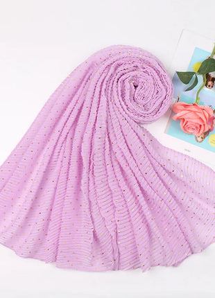 90*200cm muslim crinkle hijab scarf islamic sprinkle gold scarves with hot stamping foulard femme musulman solid shawls