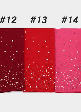 180*70CM New Plain Diamond Beads Bubble Chiffon Instant Hijab Shawls Solid Thick Head Wraps Foulard Sjaal Muslim Bonnet Cachecol