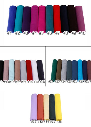 Hot Muslim Fashion Woman Soft Hijabs Scarf Shawl Plain Cotton Jersey Scarves Turban Women Long Shawls Head Wrap Headband Abaya