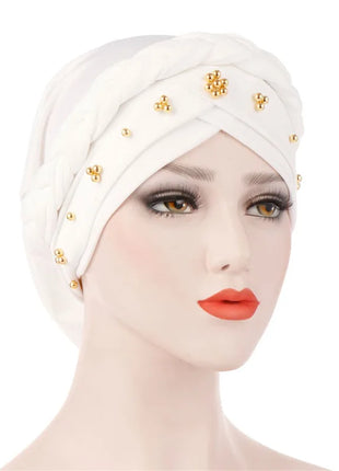 Head Scarf for Muslim Women Solid Cotton Turban Bonnet Hijab Caps White Pearl Inner Hijabs Femme Musulman Arab Wrap Turbantes