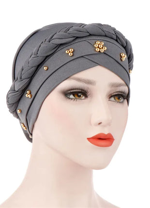 Head Scarf for Muslim Women Solid Cotton Turban Bonnet Hijab Caps White Pearl Inner Hijabs Femme Musulman Arab Wrap Turbantes