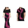 Wholesale Custom Half Shoulder Fishtail Dresses Shawl Mermaid Dress Long Women Evening Dress Match Mens Shirt Couples Clothing