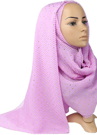 90*200cm muslim crinkle hijab scarf islamic sprinkle gold scarves with hot stamping foulard femme musulman solid shawls