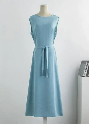 Muslim Sets Open Front Abaya+ Sleeveless Inner Dress with Belt Two Pieces Ramadan Prayer Kaftans Islamic Clothing Muslim Jilbabs