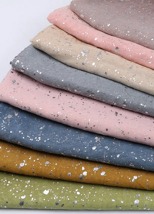 Fashion Ombre Two-tone Glitter Gradient Viscose Shawl Scarf Women Shimmer Bling Wrap Pashmina Stole Bufandas Muslim Hijab Snood