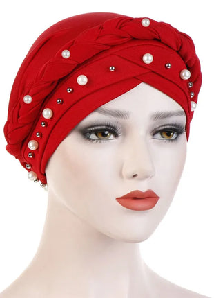 Head Scarf for Muslim Women Solid Cotton Turban Bonnet Hijab Caps White Pearl Inner Hijabs Femme Musulman Arab Wrap Turbantes