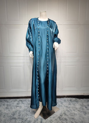 Muslim Dress 2 Piece Set Abayas Women Autumn Elegant Party Arab Morocco Hijab Abaya Dubai Turkey Islam Kaftan Musulmane Vestidos
