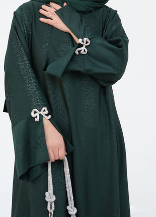 Eid Muslim Abaya for Women Bow Dresses Jalabiya Vestidos Split Sleeve Ramadan Morocco Dubai Long Robe Party Islam Kaftan 2025