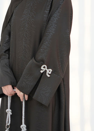 Eid Muslim Abaya for Women Bow Dresses Jalabiya Vestidos Split Sleeve Ramadan Morocco Dubai Long Robe Party Islam Kaftan 2025