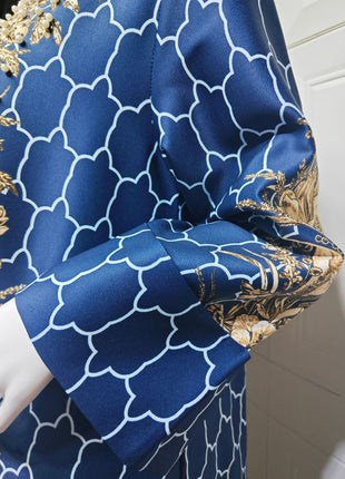 Muslim Dress Women Abaya for Eid Diamond Party Dresses Arab Long Robe Print Abayas Dubai Morocco Kaftan Islam Jalabiya Vestidos