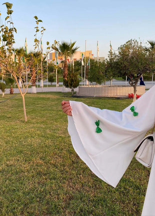 Women Dress Muslim Abaya for Eid Arab Bow Flare Sleeve Long Robe Jalabiya Ramadan Dubai Abayas Kaftan Vestidos Morocco Dresses