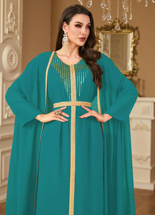 Europe Fashion Casual Maxi Dresses for Women Embroidery Lace Dress