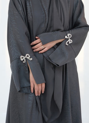 Eid Muslim Abaya for Women Bow Dresses Jalabiya Vestidos Split Sleeve Ramadan Morocco Dubai Long Robe Party Islam Kaftan 2025