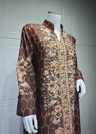 Muslim Dress Women Abaya for Eid Diamond Party Dresses Arab Long Robe Print Abayas Dubai Morocco Kaftan Islam Jalabiya Vestidos