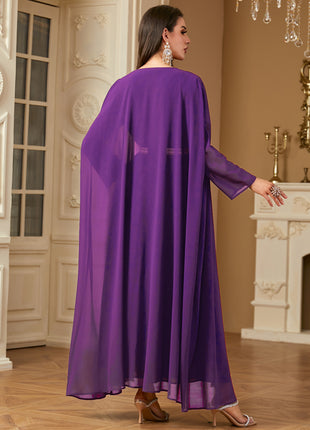 Europe Fashion Casual Maxi Dresses for Women Embroidery Lace Dress