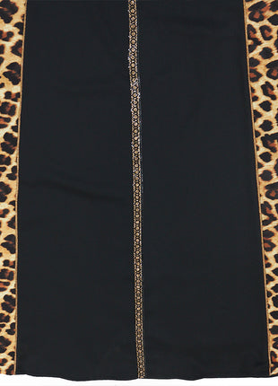 Muslim Abaya Dress Women Dubai Dresses Jalabiya Leopard Print Vestidos Modest Robe Morocco Arab Abayas Kaftan Islam Ramadan