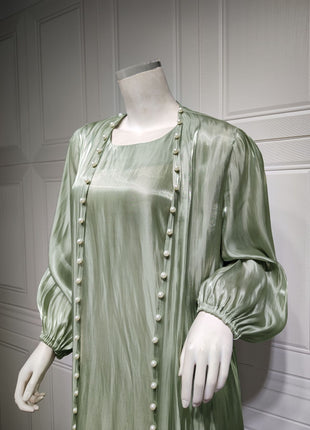 Muslim Dress 2 Piece Set Abayas Women Autumn Elegant Party Arab Morocco Hijab Abaya Dubai Turkey Islam Kaftan Musulmane Vestidos