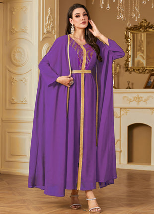 Europe Fashion Casual Maxi Dresses for Women Embroidery Lace Dress