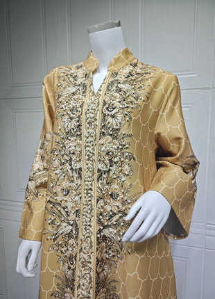 Muslim Dress Women Abaya for Eid Diamond Party Dresses Arab Long Robe Print Abayas Dubai Morocco Kaftan Islam Jalabiya Vestidos