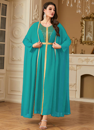 Europe Fashion Casual Maxi Dresses for Women Embroidery Lace Dress