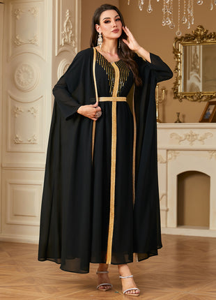 Europe Fashion Casual Maxi Dresses for Women Embroidery Lace Dress