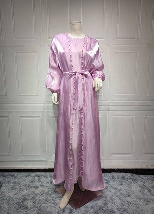 Muslim Dress 2 Piece Set Abayas Women Autumn Elegant Party Arab Morocco Hijab Abaya Dubai Turkey Islam Kaftan Musulmane Vestidos