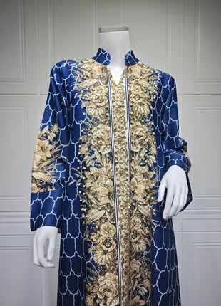 Muslim Dress Women Abaya for Eid Diamond Party Dresses Arab Long Robe Print Abayas Dubai Morocco Kaftan Islam Jalabiya Vestidos