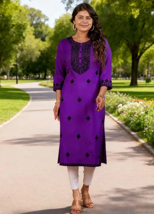 Muslim Dress Kurt Women's Fashionable Straight Tube Casual Round Neck Picture Multiple National Style Robe Femmes Musulmans