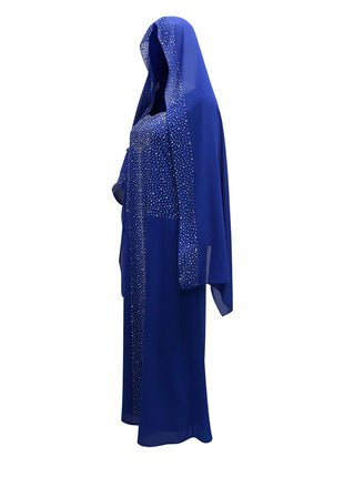 Eid Women Two Piece Set Hijab Party Dress Muslim Abaya Diamond Scarf Dresses Vestidos Mujer Kaftan Abayas Robe Elegant 2026