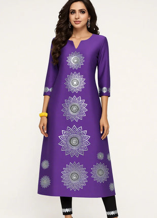 National style Muslim Women's Casual Fashionable And Comfortable Kurtta Dress Long Sleeved Straight Tube Casual Ethnic