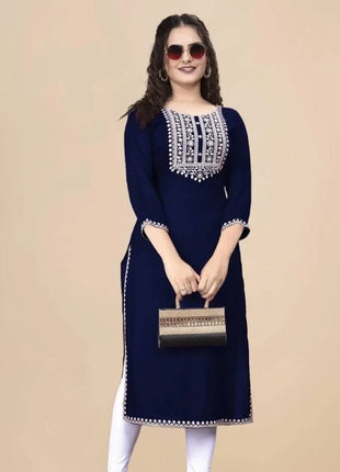 Muslim Kurt Women's Fashionable And Comfortable Dress With Flowers Straight Tube And National style Abito Donna Musulmana